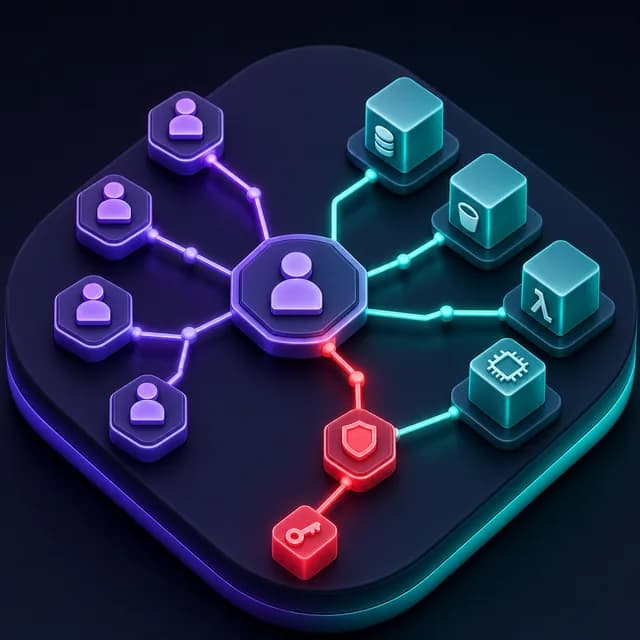 AWS IAM risk map illustration